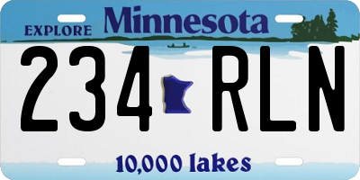MN license plate 234RLN