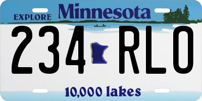 MN license plate 234RLO