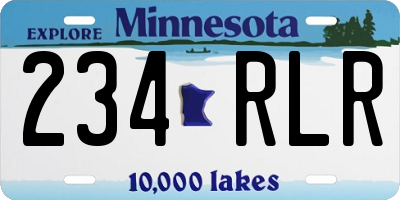MN license plate 234RLR