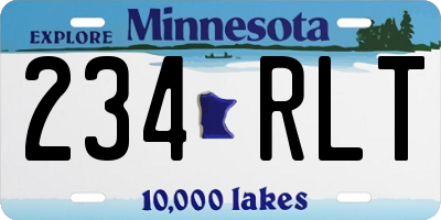 MN license plate 234RLT