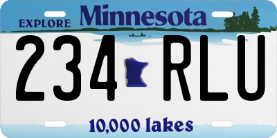 MN license plate 234RLU