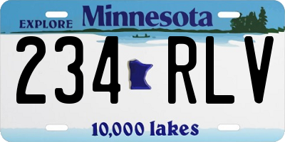 MN license plate 234RLV