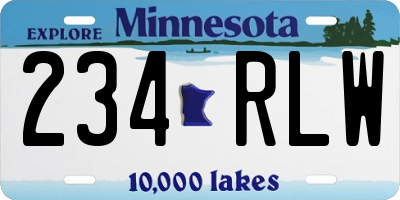 MN license plate 234RLW
