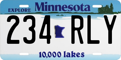 MN license plate 234RLY