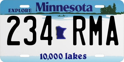 MN license plate 234RMA