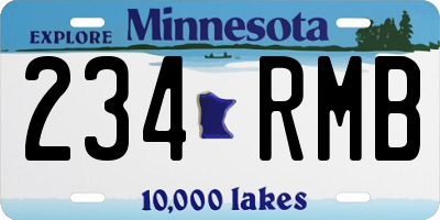 MN license plate 234RMB