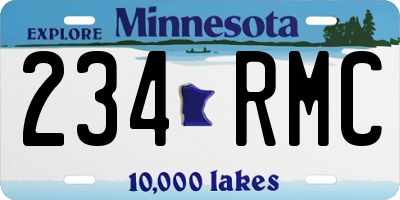 MN license plate 234RMC