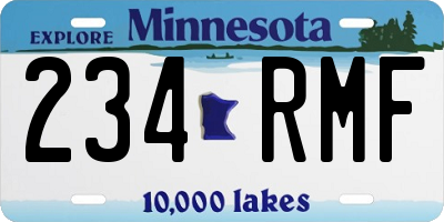 MN license plate 234RMF