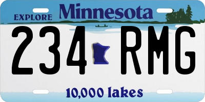 MN license plate 234RMG