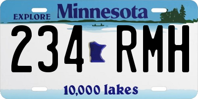 MN license plate 234RMH