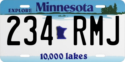 MN license plate 234RMJ