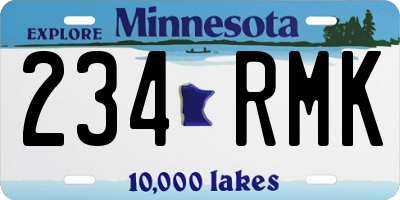 MN license plate 234RMK