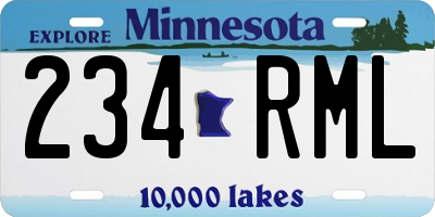 MN license plate 234RML