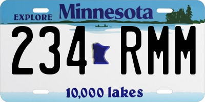 MN license plate 234RMM
