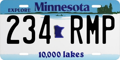 MN license plate 234RMP