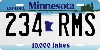 MN license plate 234RMS