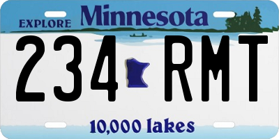 MN license plate 234RMT
