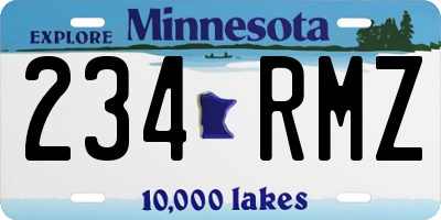 MN license plate 234RMZ