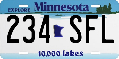 MN license plate 234SFL