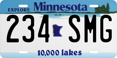 MN license plate 234SMG