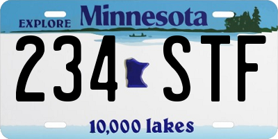 MN license plate 234STF