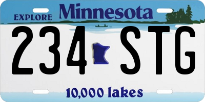 MN license plate 234STG