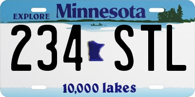 MN license plate 234STL