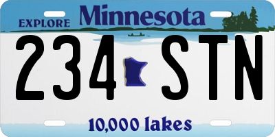 MN license plate 234STN
