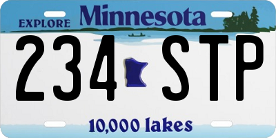 MN license plate 234STP