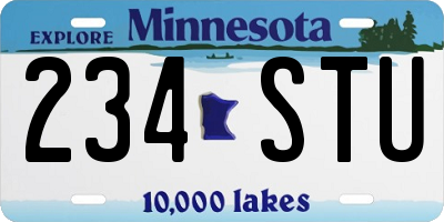 MN license plate 234STU