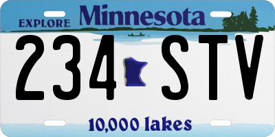 MN license plate 234STV