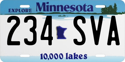MN license plate 234SVA