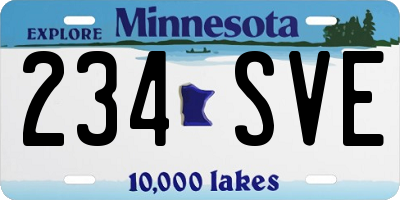 MN license plate 234SVE