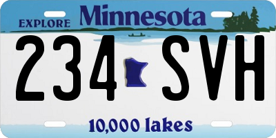 MN license plate 234SVH