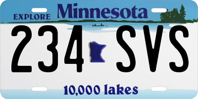 MN license plate 234SVS