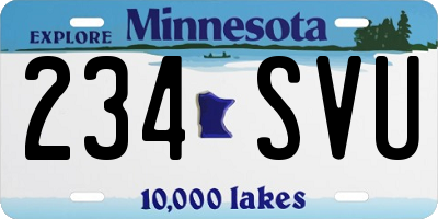 MN license plate 234SVU