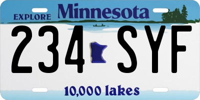 MN license plate 234SYF