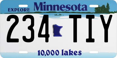 MN license plate 234TIY