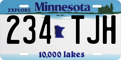 MN license plate 234TJH
