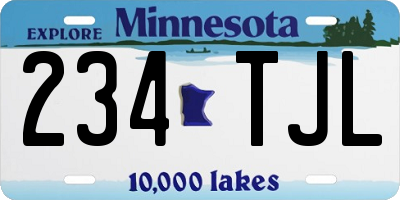 MN license plate 234TJL