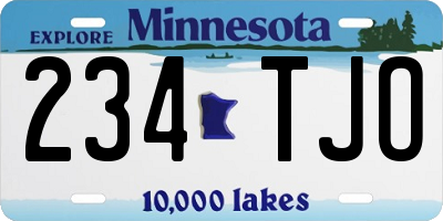 MN license plate 234TJO