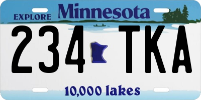 MN license plate 234TKA