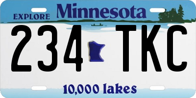 MN license plate 234TKC