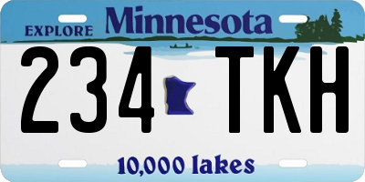 MN license plate 234TKH
