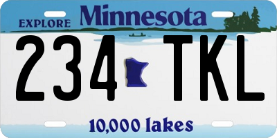 MN license plate 234TKL