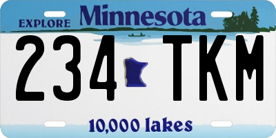 MN license plate 234TKM