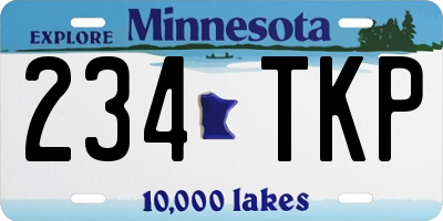 MN license plate 234TKP