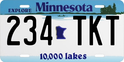 MN license plate 234TKT