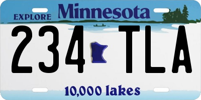 MN license plate 234TLA