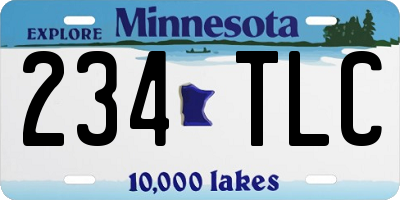 MN license plate 234TLC